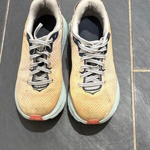 Hoka One One Yellow and Gray Sneakers